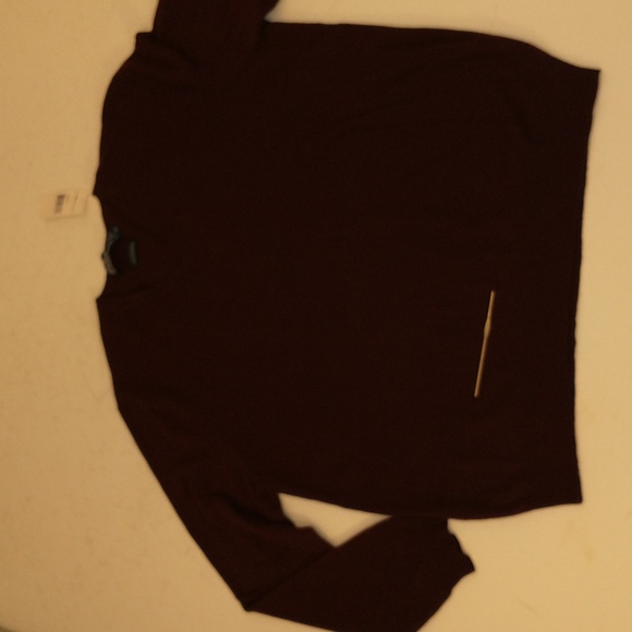 Polo Ralph Lauren Cashmere V Neck Sweater Burgundy Cabernet  XL48"  tags&repairs - Picture 6 of 7